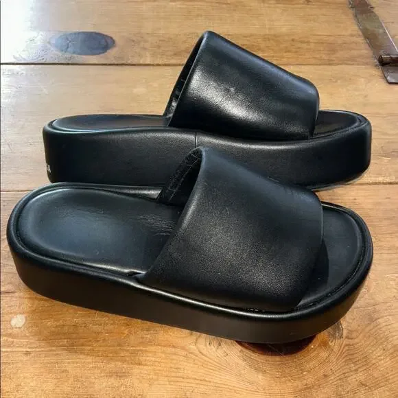 Balenciaga Rise Black Platform Slide Slides Size 40 (10) - Picture 5 of 12